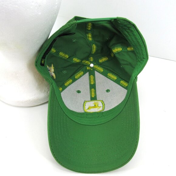 John Deere Embroidered Patch Logo Men's Green Snapback Cap Hat - Picture 8 of 9